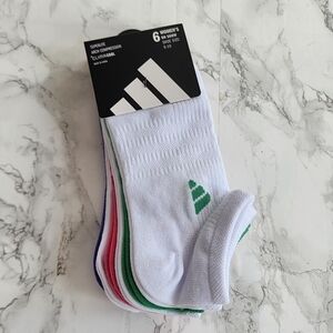 Adidas Superlite No Show Socks, Women's 6 Pair  Size 5-10,  new multi-color